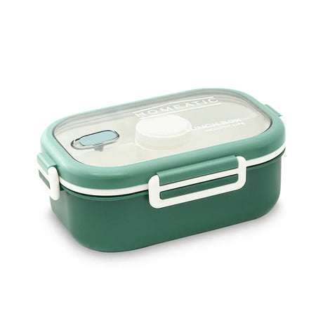 Homeatic Plastic Green 1100 ML Lunch Box with Cutlery at Zubaidas Homestore