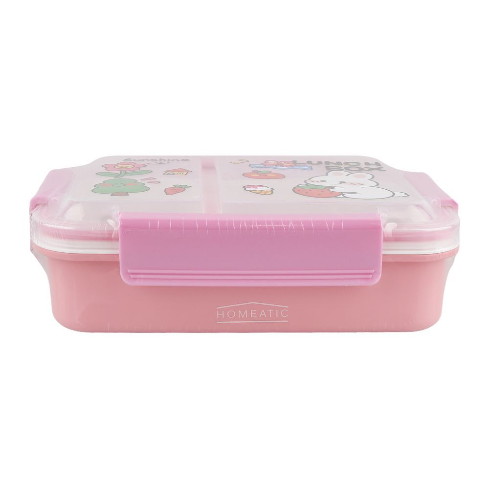 Homeatic Plastic Lunch Box Pink 1000ml HMT-021 at Zubaidas Most Trusted Home Store in Pakistan