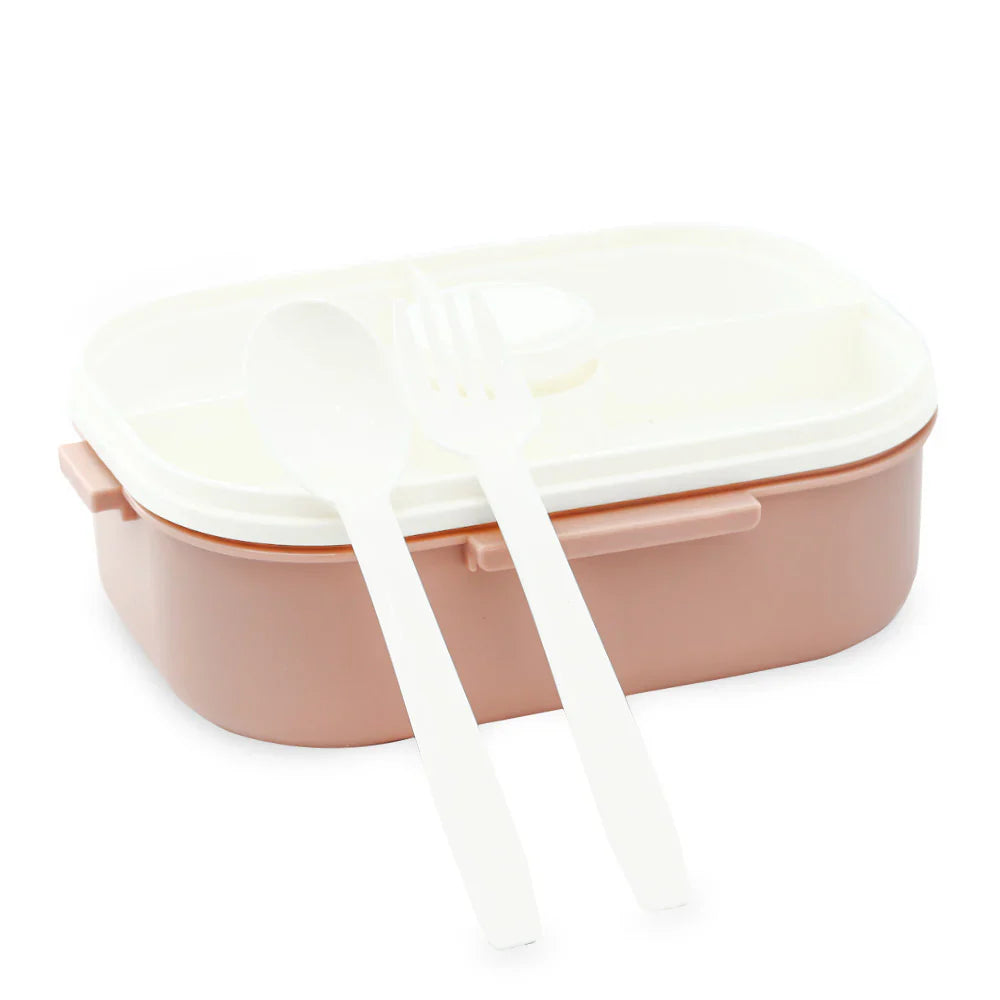 Homeatic Plastic Pink 1100 ML Lunch Box with Cutlery at Zubaidas Best Online Home Shop in Pakistan