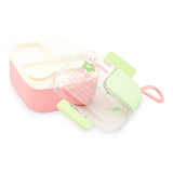 Homeatic Square Bento Plastic Pink 750 ML Lunch Box with Cutlery at Zubaidas Homestore Pakistan