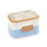 Homeatic Stackable Multi-Tier Stainless Steel Blue Lunch Box 200*2 + 600ml at Zubaidas Homestore