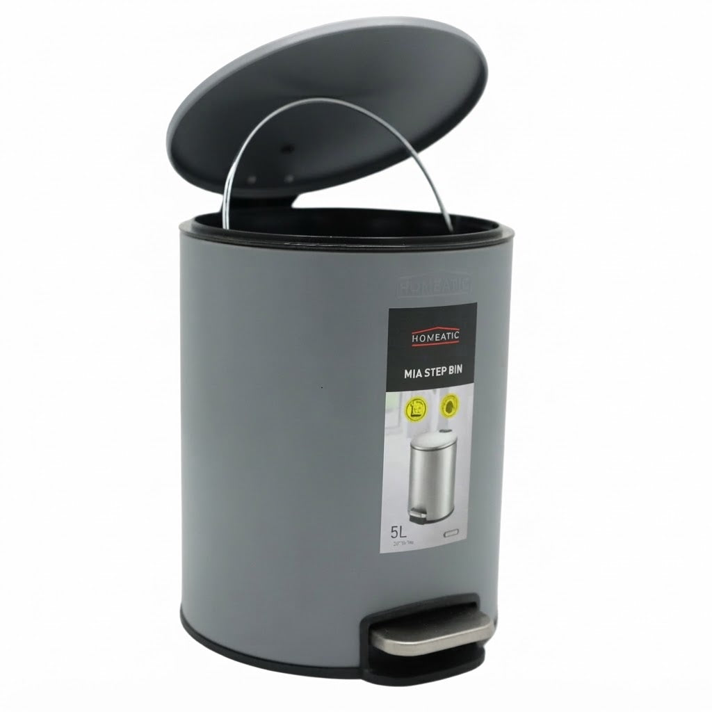 Homeatic Stainless Steel Hydraulic Pedal Dustbin at Zubaidas Homestore. Best Home store in Pakistan