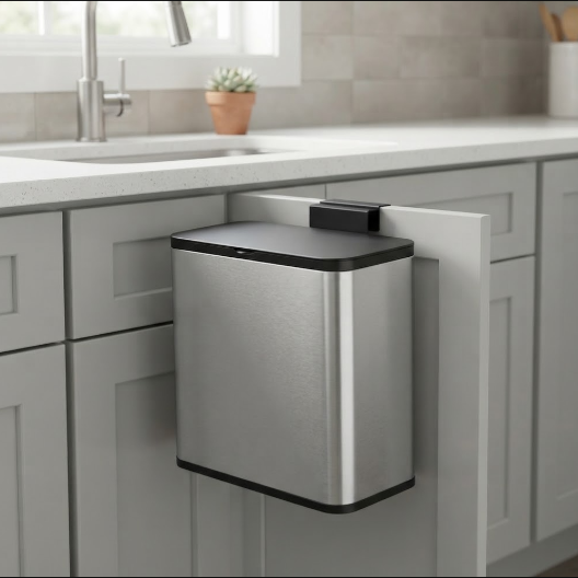 Homeatic Stainless steel Kitchen Counter Bin 7 liter at Zubaidas Homestore 