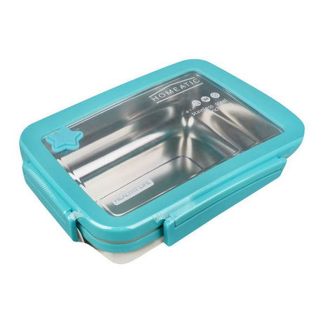 Homeatic Stainless Steel Lunch Box 900ml Blue HMT-001 at Zubaidas Homestore