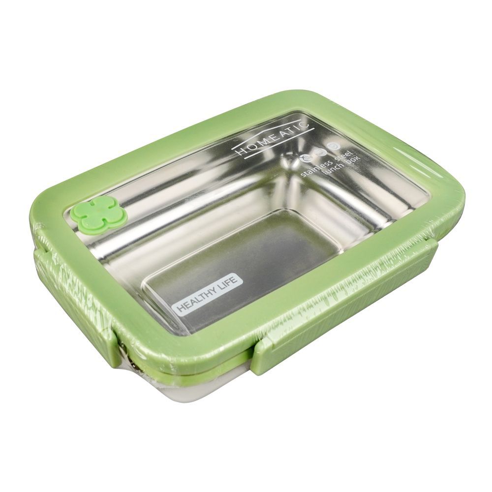 Homeatic Stainless Steel Lunch Box 900ml Green HMT-001 at Zubaidas Homestore