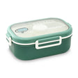 Homeatic Stainless Steel Lunch Box With Cutlery 1100ml Green at Zubaidas Homestore