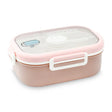 Homeatic Stainless Steel Lunch Box With Cutlery 1100ml Pink at Zubaidas Homestore