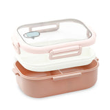 Homeatic Stainless Steel Lunch Box With Cutlery 1100ml Pink at Zubaidas Homestore Pakistan