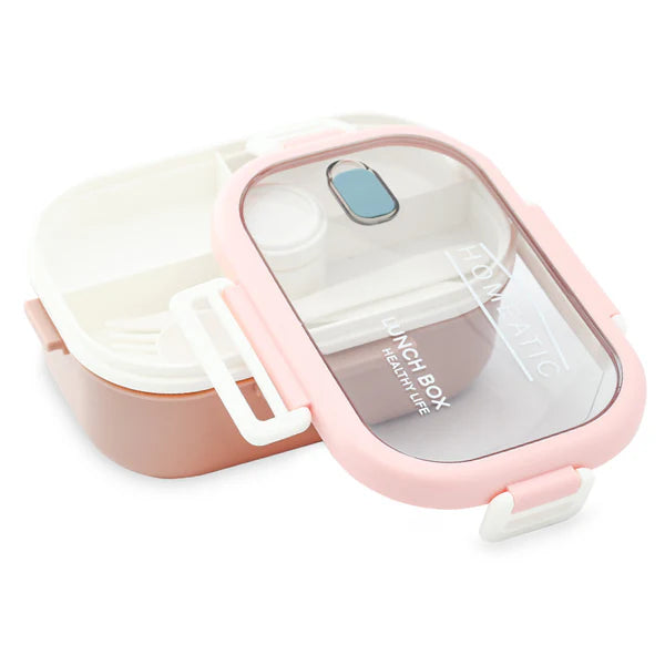Homeatic Stainless Steel Lunch Box With Cutlery 1100ml Pink at Zubaidas Best Homestore in Pakistan
