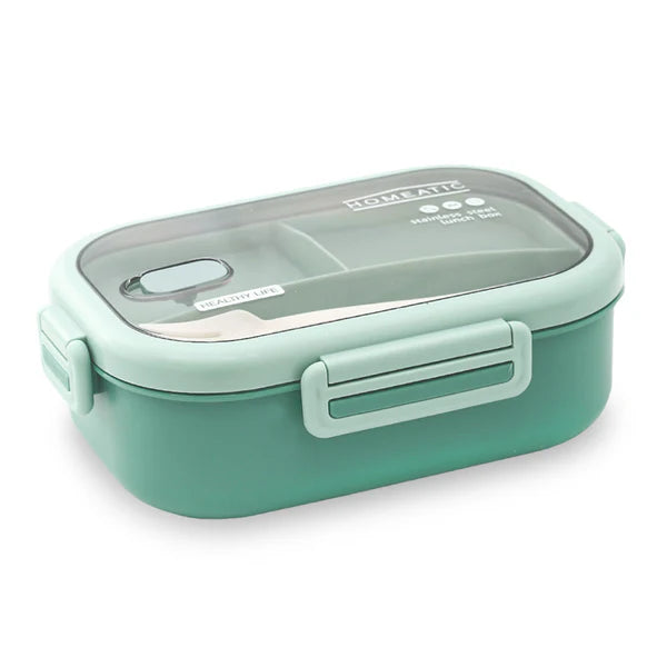 Homeatic Stainless Steel Lunch Box With Cutlery 850ml Green at Zubaidas Homestore