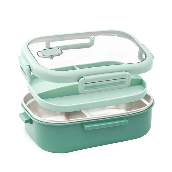 Homeatic Stainless Steel Lunch Box With Cutlery 850ml Green at Zubaidas Homestore Pakistan