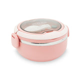 Homeatic Stainless Steel Lunch Box with Spoon 750ml Pink at Zubaidas Homestore