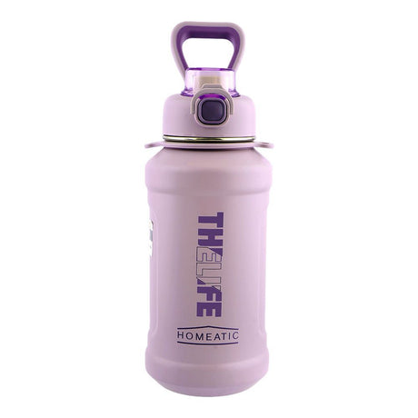 Homeatic Stainless Steel Water Bottle 1000ml Purple at Zubaidas Homestore