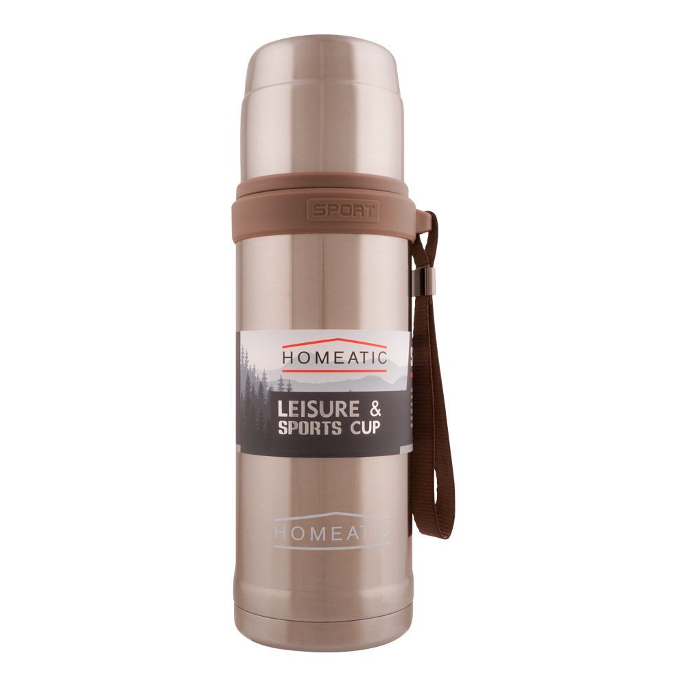 Homeatic Stainless Steel Water Bottle 600ml Silver at Zubaidas Homestore