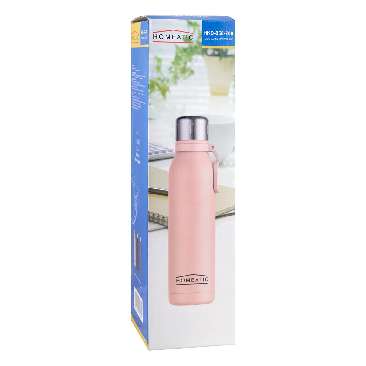 Homeatic Stainless Steel Water Bottle 700ml Pink at Zubaidas The Largest Home Shop in Pakistan