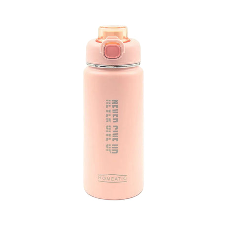 Homeatic Stainless Steel Water Bottle 750ml Pink at Zubaidas Homestore