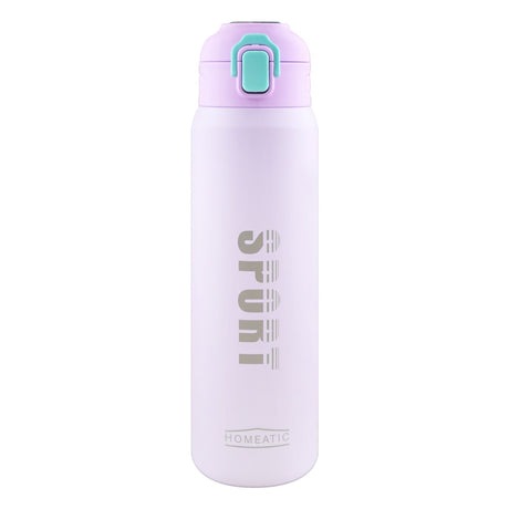 Homeatic Stainless Steel Water Bottle 800ml Purple at Zubaidas Homestore