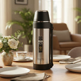 Homeatic Steel Vacuum Silver Travel Pot 1.5 Liter at Zubaidas Homestore