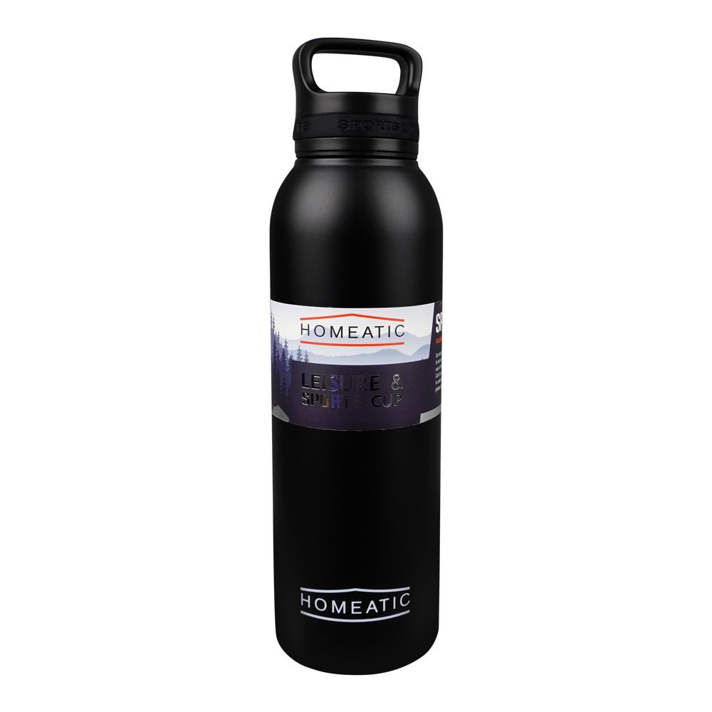 Homeatic Steel Water Bottle 730ml Black HKA-034 Zubaidas Homestore