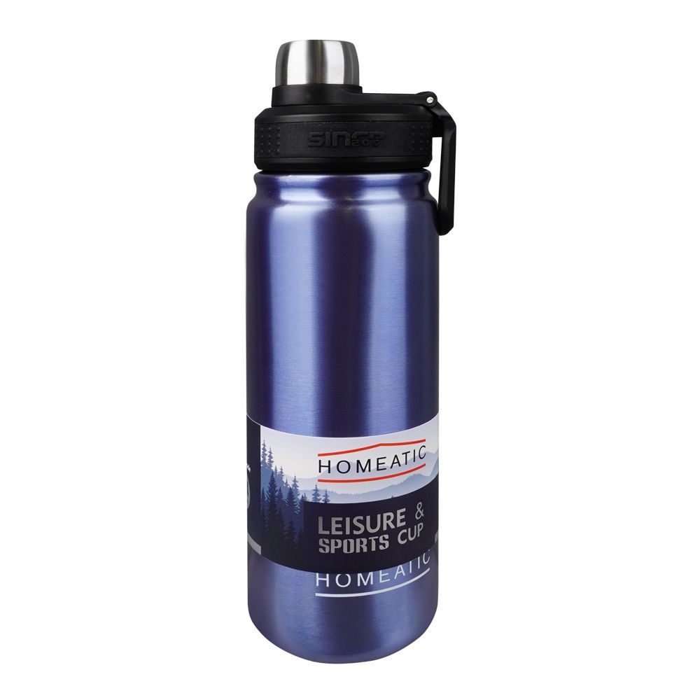 Homeatic Steel Water Bottle Blue 650ML at Zubaidas Homestore