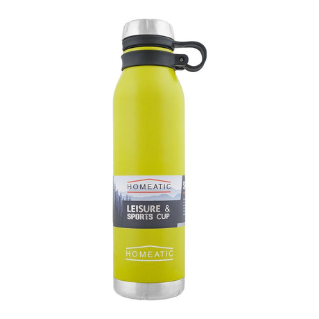 Homeatic Steel Water Bottle Yellow 750ml HKA-036 Zubaidas Homestore