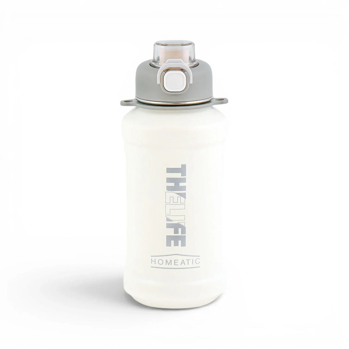 Homeatic The Life Vacuum Flask 1000ML White Steel Water Bottle at Zubaidas Homestore
