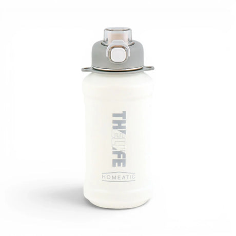 Homeatic The Life Vacuum Flask 1000ML White Steel Water Bottle at Zubaidas Homestore