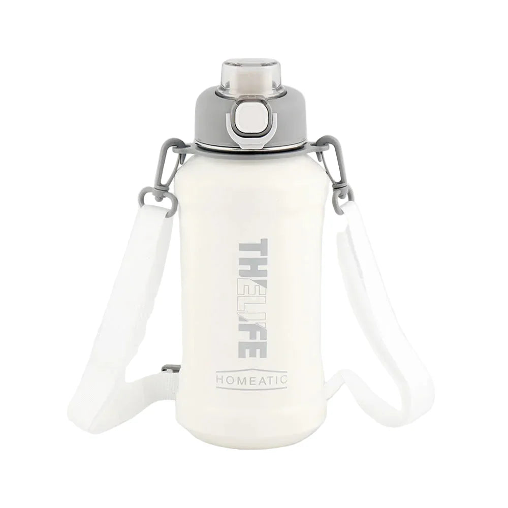 Homeatic The Life Vacuum Flask 1000ML White Steel Water Bottle at Zubaidas Homestore Pakistan