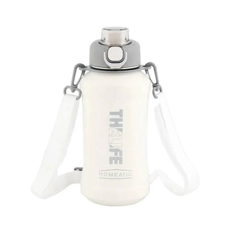 Homeatic The Life Vacuum Flask 1000ML White Steel Water Bottle at Zubaidas Homestore Pakistan