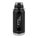 Homeatic Vaccum Flask- Black Steel Water Bottle 1100ML at Zubaidas Homestore