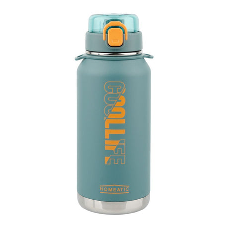 Homeatic Vaccum Flask- Green Steel Water Bottle 1100ML at Zubaidas Homestore
