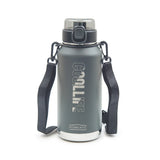 Homeatic Vaccum Flask- Grey Steel Water Bottle 1100ML at Zubaidas Homestore