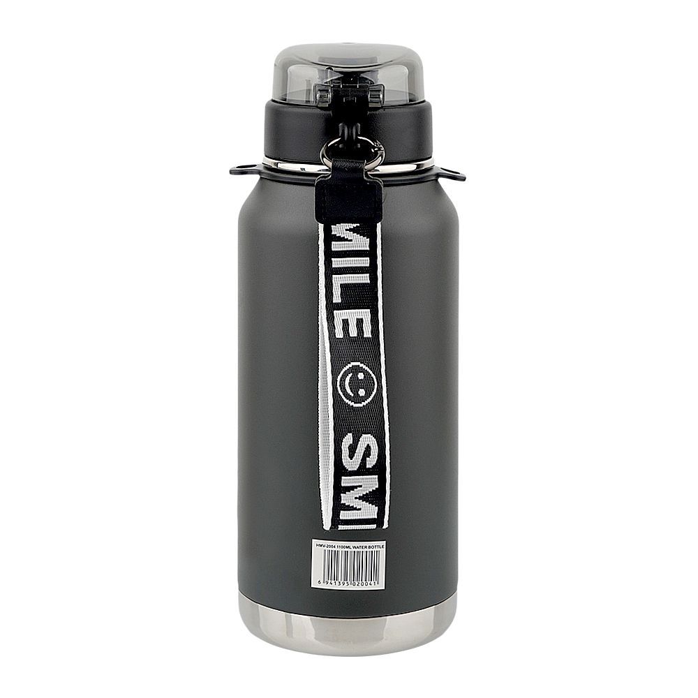 Homeatic Vaccum Flask- Grey Steel Water Bottle 1100ML at Zubaidas The Best Online Homestore in Pakistan