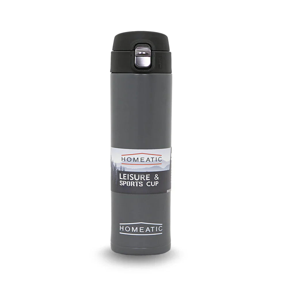 Homeatic Vacuum Flask 500ML Grey Steel Water Bottle at Zubaidas Homestore Pakistan