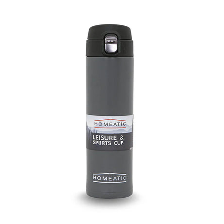 Homeatic Vacuum Flask 500ML Grey Steel Water Bottle at Zubaidas Homestore Pakistan