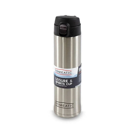 Homeatic Vacuum Flask 500ML Silver Steel Water Bottle at Zubaidas Homestore Pakistan