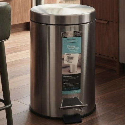 Homeatic Waste Bin Steel 5 Liters B-EK9625-5 at Zubaidas Homestore
