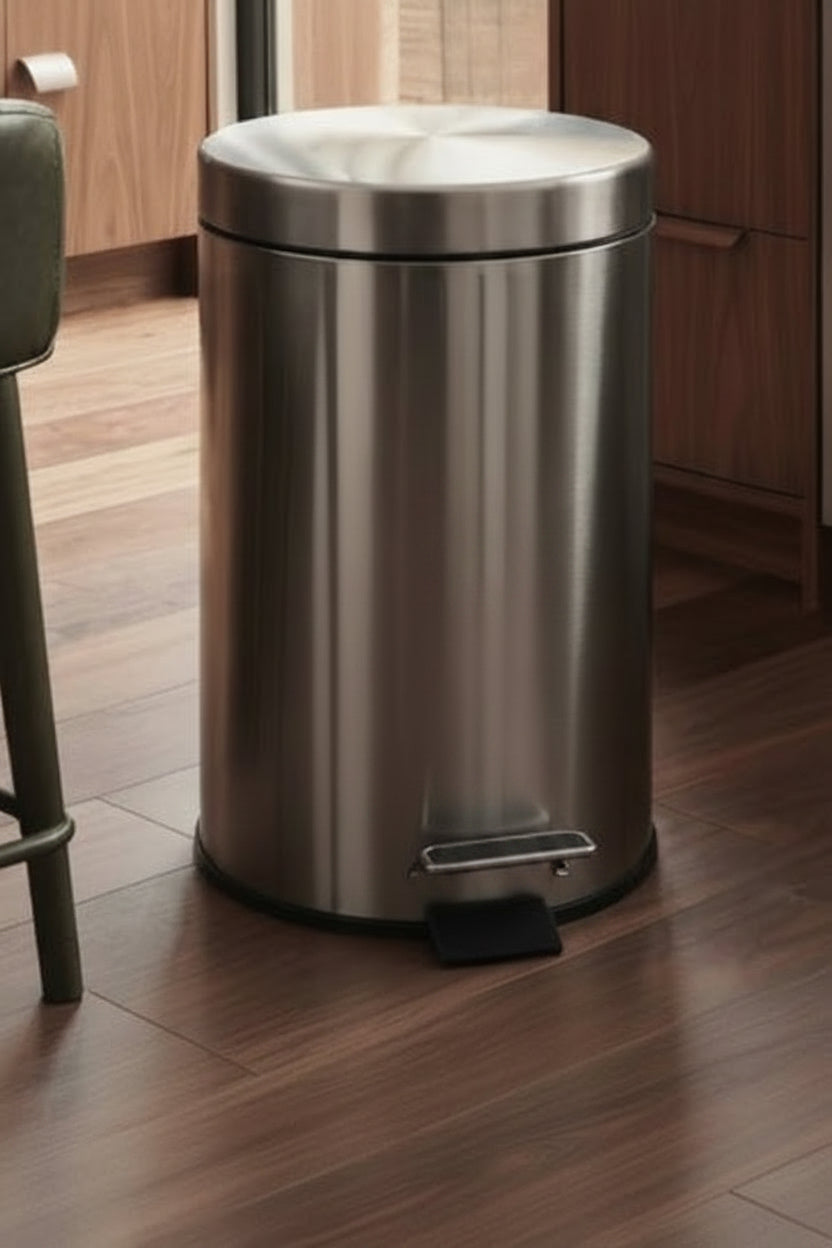 Homeatic Waste Bin Steel 7 Liters at Zubaidas Homestore.