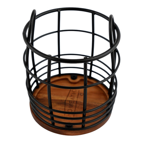 Homeatic Wooden Cutlery Holder Black at Zubaidas Homestore Pakistan