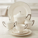 Imperial Beaded Bone China Tea Set 24 Pieces at Zubaidas Homestore
