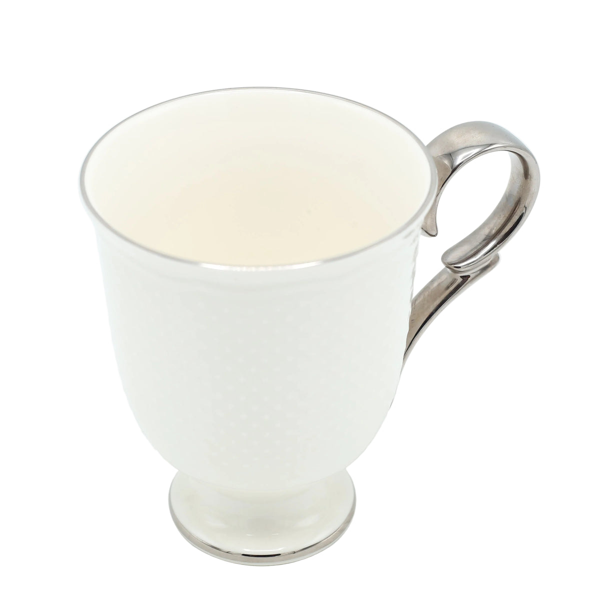 Imperial Bone China Tea Mug with Chrome Handle at Zubaidas Homestore - The Largest Collection of Coffee Mugs In Pakistan