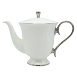 Imperial Bone China Tea Set 24 Pieces Silver Trim at Zubaidas Homestore - The Largest Collection of Tea Sets In Pakistan