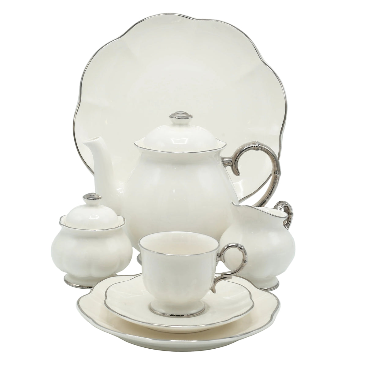 Imperial Bone China Tea Set 24 Pieces White at Zubaidas Homestore Pakistan