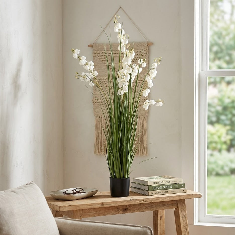 Ivory Lantern Grass with White Blossoms at Zubaidas Homestore Best for Home Shopping