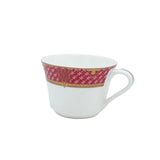 John Wood Red and Gold Patterned Dinner Set 61 Pieces at Zubaidas Homestore. #1 Homestore in Pakistan