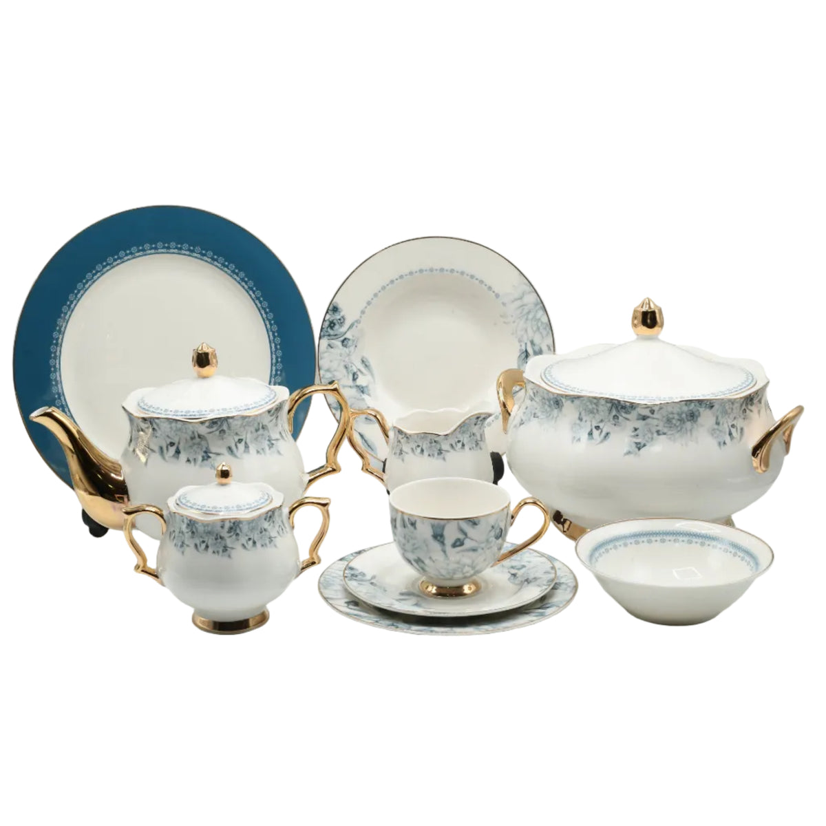 Johnson Bros Flower Design Bone China Dinner Set 65 Pieces at Zubaidas Homestore 
