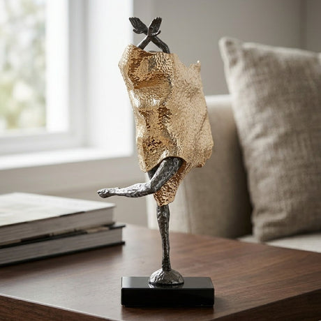 Kinetic Dancer Abstract Metal Sculpture at Zubaidas Homestore