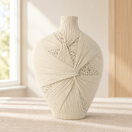 Knot Textured Decorative Vase at Zubaidas Homestore