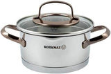 Korkmaz Rosanna Cookware Set 8 Pieces at Zubaidas Homestore - The Biggest Collection of Cookware Sets in Pakistan