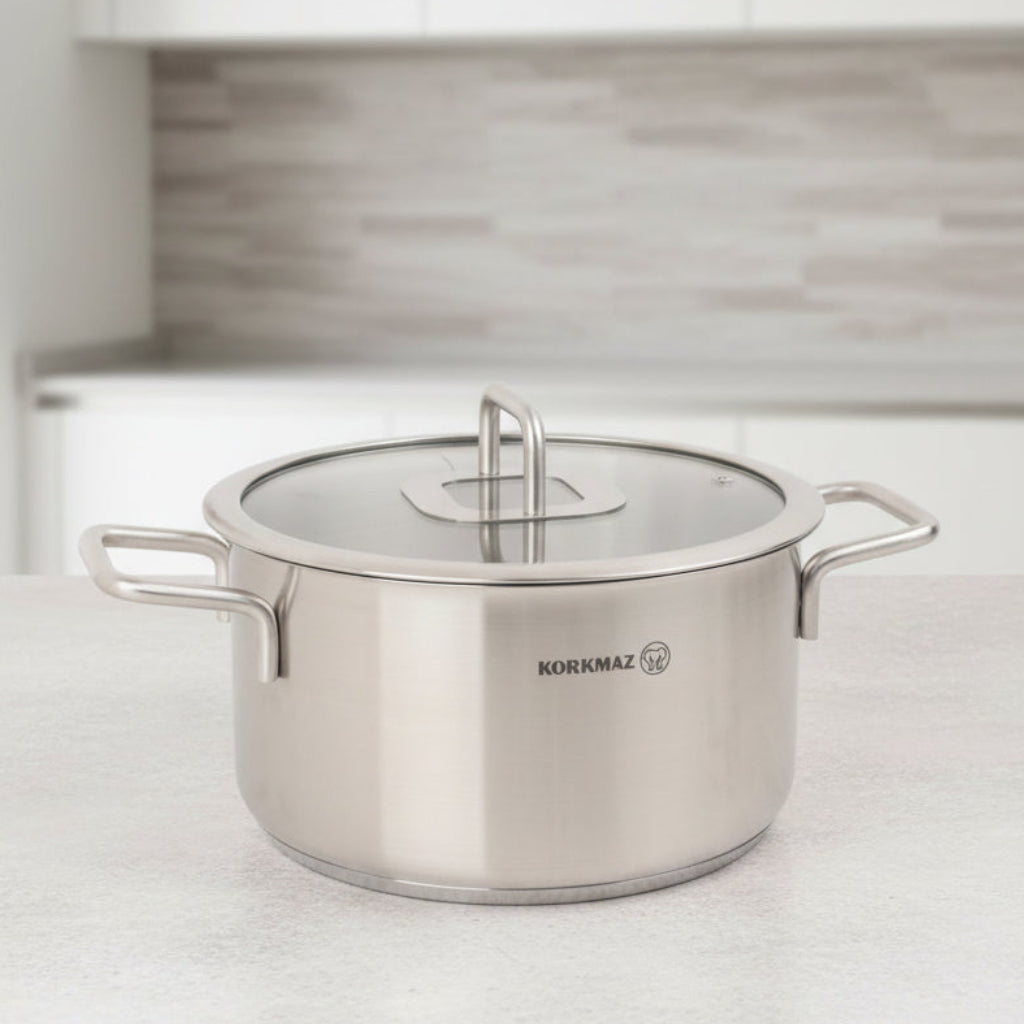 Korkmaz Stainless Steel Casserole Stella Pot 20cm at Zubaidas Homestore